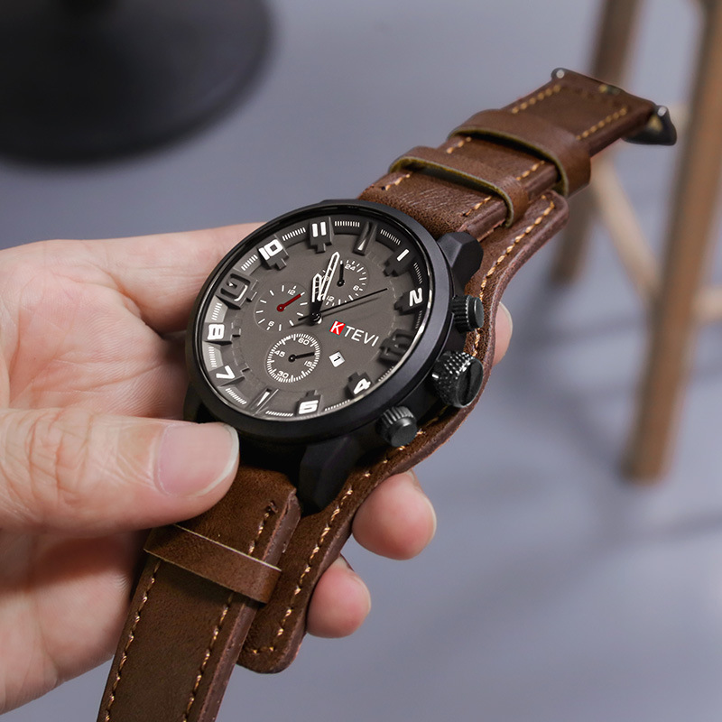 Retro Men's Watches Classic Lu - Leather Watch Band Men recension och pris