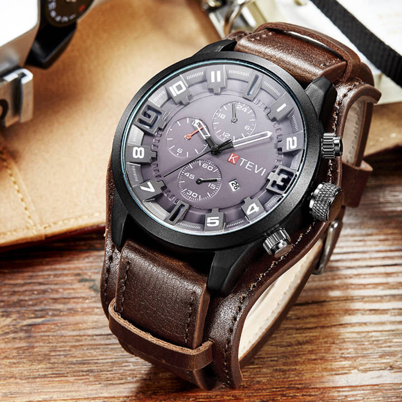 Retro Men's Watches Classic Lu - Leather Watch Band Men recension och pris