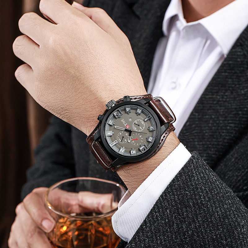 Retro Men's Watches Classic Lu - Leather Watch Band Men recension och pris