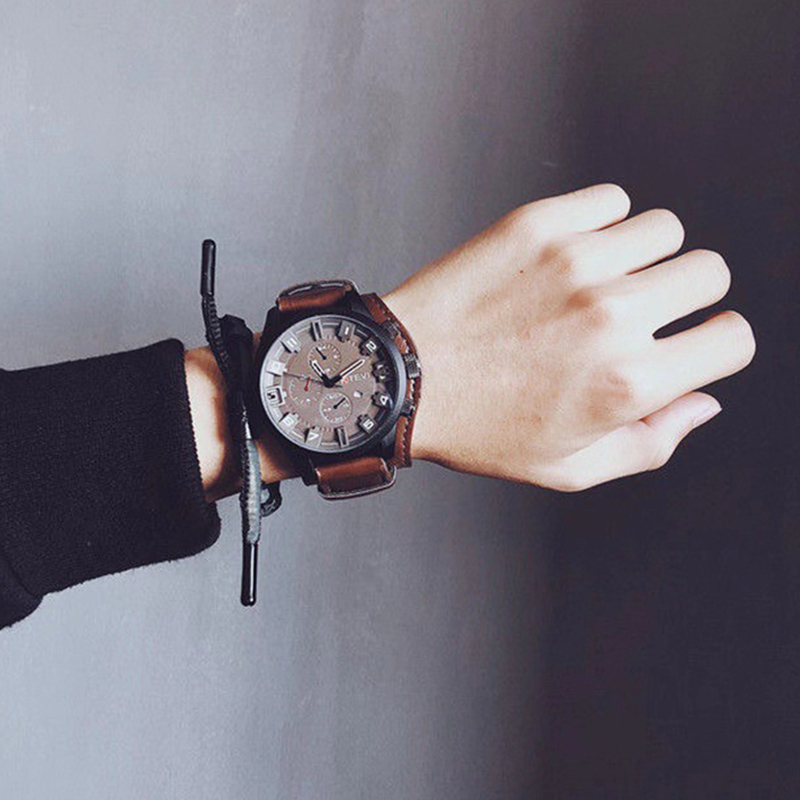 Retro Men's Watches Classic Lu - Leather Watch Band Men recension och pris