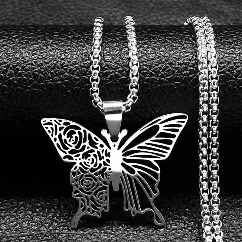 Aesthetic Butterfly Rose Flowe - Butterfly Clasp Deployant recension och pris