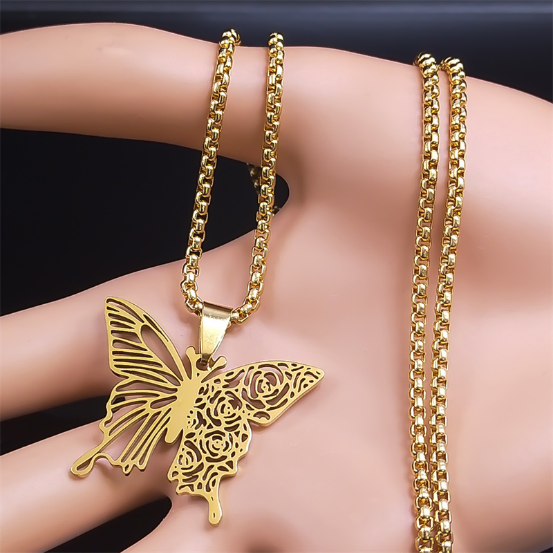 Aesthetic Butterfly Rose Flowe - Butterfly Clasp Deployant recension och pris