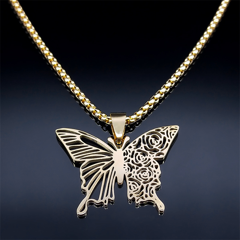 Aesthetic Butterfly Rose Flowe - Butterfly Clasp Deployant recension och pris