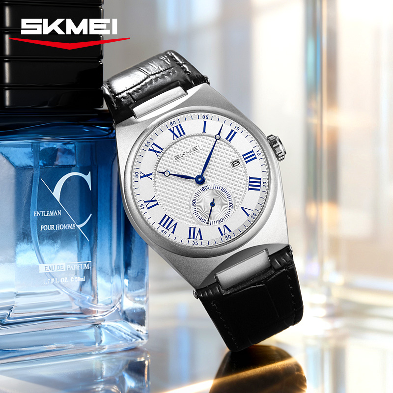 SKMEI 9390 Elegant Men's Quart - Leather Watch Band Men recension och pris